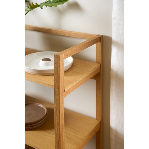 Regał Ludza 3 półki dąb naturalny - ACTONA